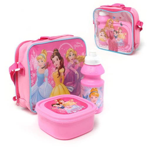 Official 3 Piece Disney Princess Lunch Bag Set Absolute Gym